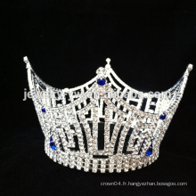 Vente en gros mode populaires rhinestone nuptiale couronne / mariage tiare en cristal